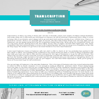 Transcribing a audio file to text