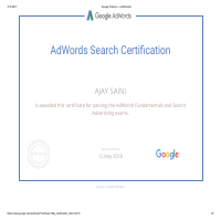 AdWords Search Certification