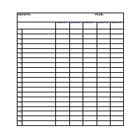 Month/Year Worksheet