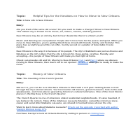 Newsletter content 