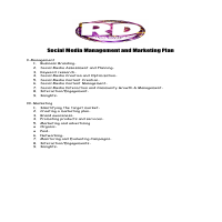 Social Media Management and Marketing Plan