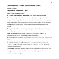 Content marketing plan for personal brand 