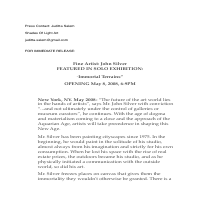 Artist press release: John Silver