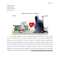 A school paper about cartoon analysis