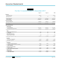 Sample Xero Income Statement