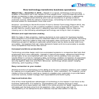 A sample write-up for BPO company client.