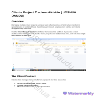 Client Project Tracker-- Airtable