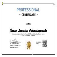 My course a Certified Micro Office and Troubleshooting