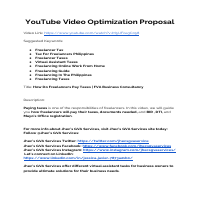 Youtube Optimization Proposal