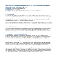 Education for Empowerment Proposal (TNT Program)