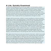 A Life, Quickly Examined