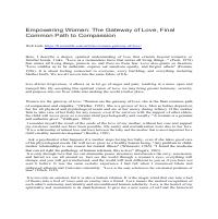 Empowering Women: The Gateway of Love,