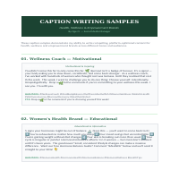 Caption writing samples 
