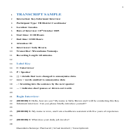 Transcript Sample