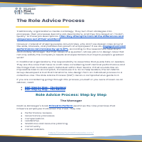 [Written] HFW Role Advice Process - The Manager