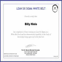 Lean Six Sigma White Belt Certified
