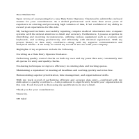 Cover Letter for DEO