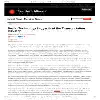 Boats: Biggest Laggards of Transportation Industry
