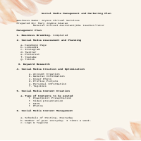 Social Media Maketing Plan