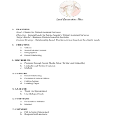 Lead Generation Plan