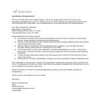 Certificate of Employment