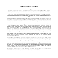 "WHEN THEY SEE US"- a reflective writing