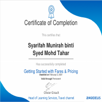Amadeus Certificate 