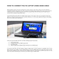 How to Connect PS4 to Laptop using HDMI Cable