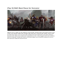 [Top5] D&D Best Race for Sorcerer