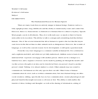 The Fundamental Reason for Human Speech