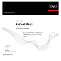 Certified Hitachi's Unified Compute Platform