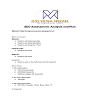 Search Engine Optimization Assessment: Analysis and Plan