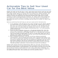 Actionable Tips to Sell Your Used Car for the Best Value