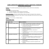 Standard Operating Procedure (SOP)