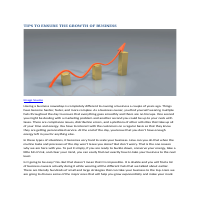 Tips to ensure the growth of your business