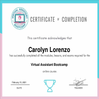 Virtual Assistant Certificate