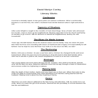 List of Literary works