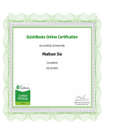 QB Online Pro Advisor Certificate