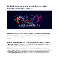 Unlock Your Brand’s Voice & Skyrocket Conversions