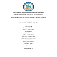 Internal Audit for Silangan Multi Purpose Cooperative