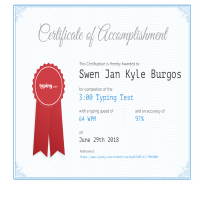 Typng Speed Certificate