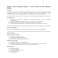 Data Security & SQL Database Design
