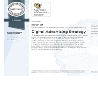 Specialization Certificate Digital Advertising Strategy