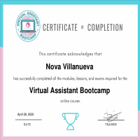 VA Bootcamp Certificate