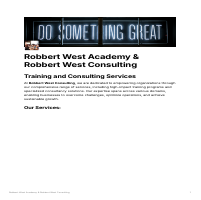 Robbert West Academy & Consulting Notion