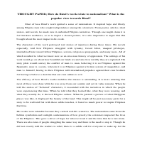 RIZAL - a thought paper