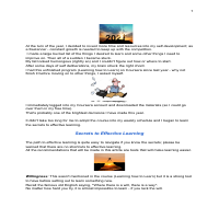 The Journey to Learning