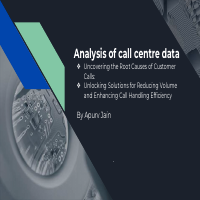 Power point deck for call center data