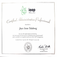 Certified Administrative Professional Certificate