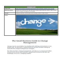 The Small Business Guide to Change Marketing